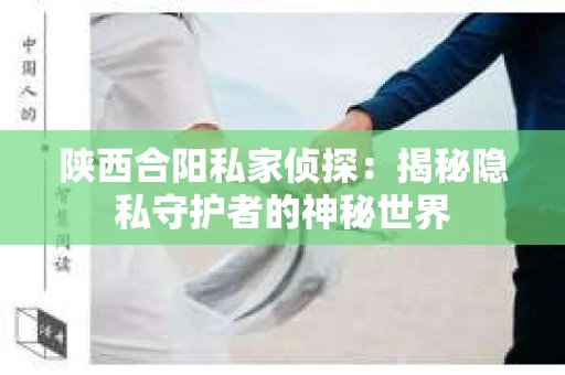 陕西合阳私家侦探：揭秘隐私守护者的神秘世界
