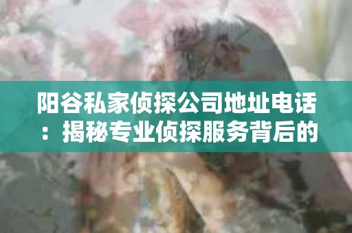 阳谷私家侦探公司地址电话：揭秘专业侦探服务背后的故事