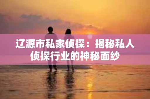 辽源市私家侦探：揭秘私人侦探行业的神秘面纱