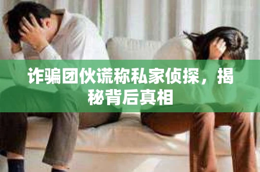 诈骗团伙谎称私家侦探，揭秘背后真相
