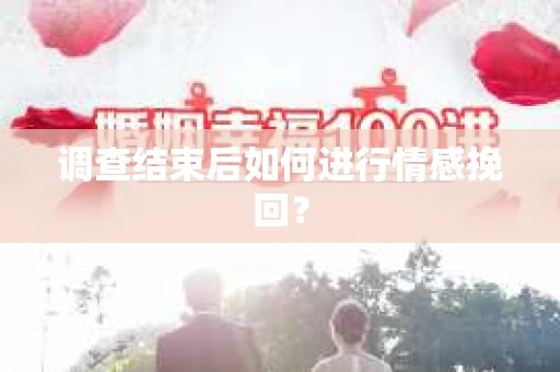 调查结束后如何进行情感挽回？