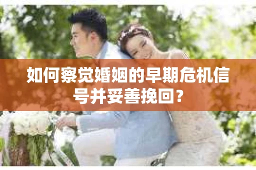 如何察觉婚姻的早期危机信号并妥善挽回？