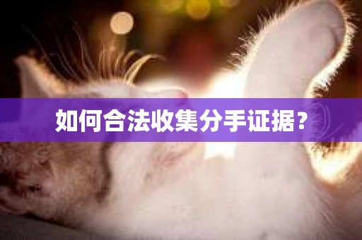 如何合法收集分手证据？