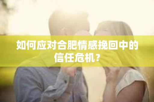 如何应对合肥情感挽回中的信任危机？