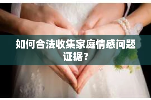 如何合法收集家庭情感问题证据？